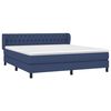 vidaXL Boxspringbett mit Matratze Blau 180x200 cm Stoff