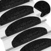 vidaXL Stufenmatten 15 Stk. 65x21x4 cm Schwarz Halbrund Gro&szlig;