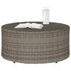 vidaXL Outdoor Kaffeetische Grau &Oslash; 68 x 30 cm Rattan