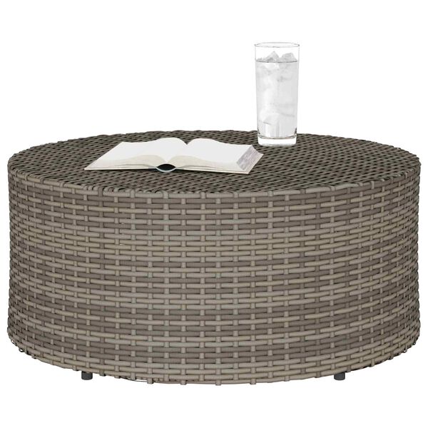 vidaXL Outdoor Kaffeetische Grau &Oslash; 68 x 30 cm Rattan