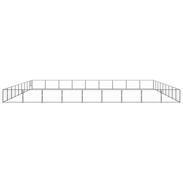 vidaXL Hundezwinger Schwarz 81 m&sup2; Stahl