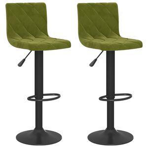 vidaXL Barhocker 2 Stk. Hellgr&uuml;n Samt