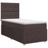 vidaXL Boxspringbett mit Matratze Dunkelbraun 90 x 200 cm Stoff