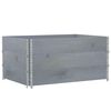 vidaXL Paletten-Aufsatzrahmen 3 Stk. Grau 120x80 cm Massivholz Kiefer