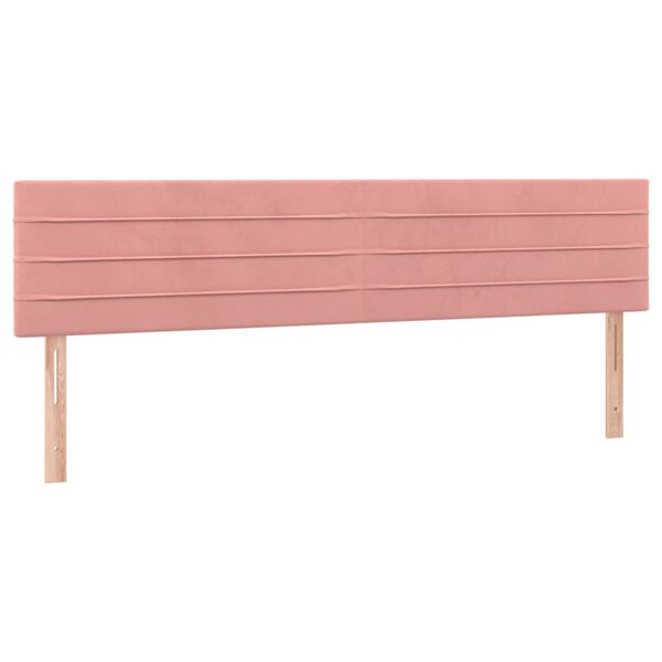 vidaXL Kopfteile Rosa 160x5x78/88 cm Samt