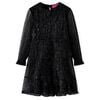 vidaXL Kinderkleid mit Langen &Auml;rmeln Schwarz 92