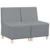vidaXL Modulares Armfreies Sofa 2 Stk. Hellgrau Stoff