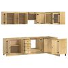vidaXL Schrank mit Regal SKI 10 pcs Honigbraun Massives Kiefernholz