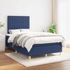 vidaXL Boxspringbett mit Matratze Blau 120x190 cm Stoff