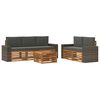 vidaXL Outdoor-Sofagarnitur 6 stk. Natur und Anthrazit