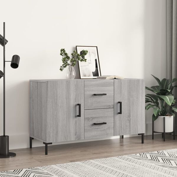 vidaXL Sideboard Grau Sonoma 100x36x60 cm Holzwerkstoff