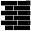 vidaXL U-Bahn-Fliese 10 stk. Schwarz 30 x 30 cm Polyurethan und PET