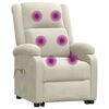 vidaXL Massagesessel mit Aufstehhilfe Creme Samt