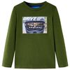 Kinder-Langarmshirt Dunkles Khaki 128