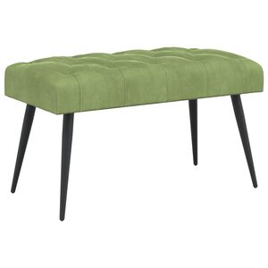 vidaXL Bank mit Knopfheftung Hellgr&uuml;n 80 x 40 x 46 cm Samt