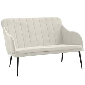 vidaXL Sitzbank Creme 110x76x80 cm Samt