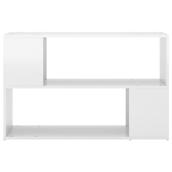 vidaXL B&uuml;cherregal Hochglanz-Wei&szlig; 100x24x63 cm Holzwerkstoff
