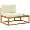 vidaXL Outdoor-Sofagarnitur 6 St&uuml;ck Natur und Creme