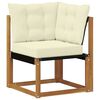 vidaXL Outdoor-Sofagarnitur mit Kissen 9 pcs Natur und Creme