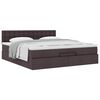 vidaXL Ottoman-Bett mit Matratze Dunkelbraun 160x200 cm Stoff