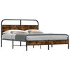 vidaXL Bettgestell ohne Matratze 160x200 cm R&auml;uchereiche Holzwerkstoff