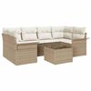 vidaXL Gartensofa-set 7 Stk. Beige Poly-Rattan