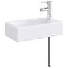 vidaXL Waschbecken mit Wasserhahn und Abfluss Chrom