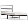 vidaXL Bettgestell mit Kopfteil Metall Schwarz 107x203 cm