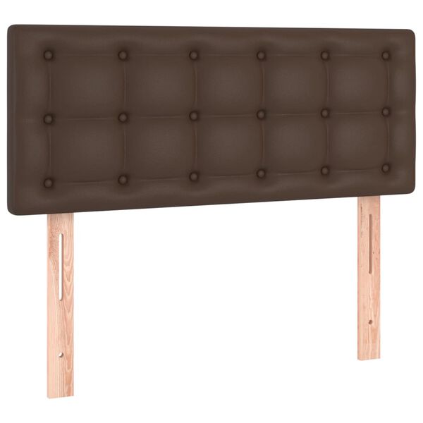 vidaXL LED Kopfteil Braun 100x5x78/88 cm Kunstleder