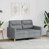 vidaXL 2-Sitzer-Sofa Hellgrau 120 cm Stoff