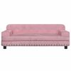 vidaXL Hundebett Rosa 90x53x30 cm Samt