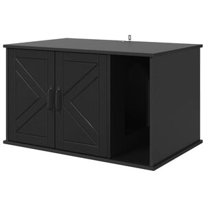 vidaXL Katzenhaus Schwarz 85 x 55 x 50,5 cm Holzwerkstoff