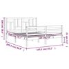 vidaXL Massivholzbett mit Kopfteil 160x200 cm