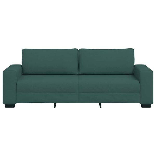 vidaXL 3-Sitzer-Sofa Dunkelgr&uuml;n 220x77x82 cm Stoff