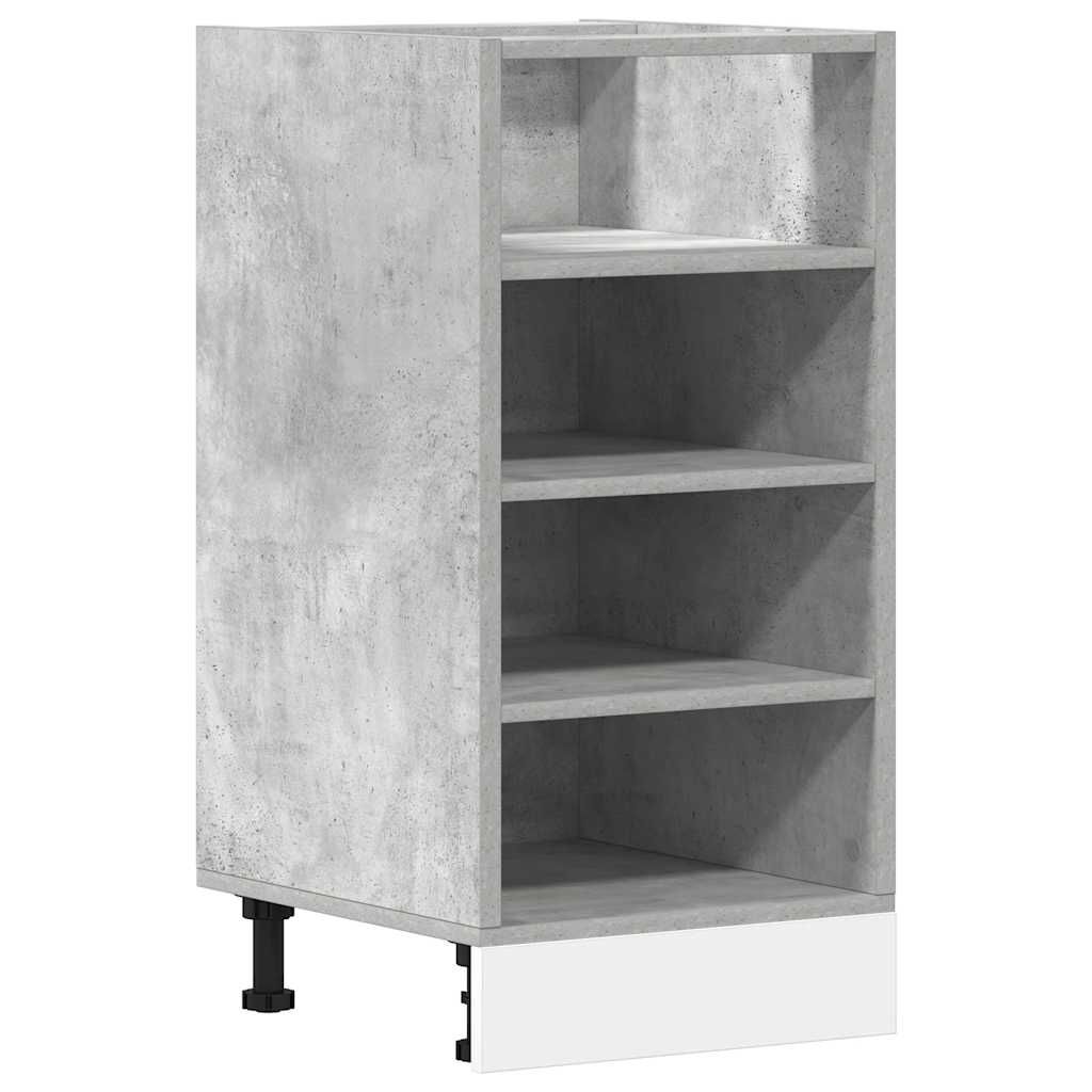 VidaXL Schubunterschrank Lyon, Betongrau, 40x46x81,5 Cm – Mit Schublade & Tür, Aus Holzwerkstoff, Für Küche & Bad