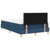 vidaXL LED Boxspringbett mit Matratze mit LED Blau 120 x 190 cm Stoff