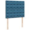vidaXL Boxspringbett mit Matratze Blau 120x190 cm Samt