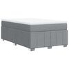 vidaXL Boxspringbett mit Matratze Hellgrau 120x190 cm Stoff