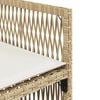 vidaXL 5-tlg. Garten-Essgruppe mit Kissen Beige Poly Rattan