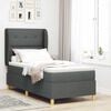vidaXL Boxspringbett mit Matratze Dunkelgrau 90x190 cm Dunkelgrau