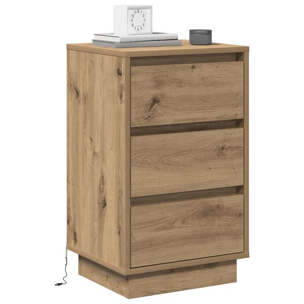vidaXL Nachttisch Artisan-Eiche 39 x 34,5 x 65 cm Holzwerkstoff