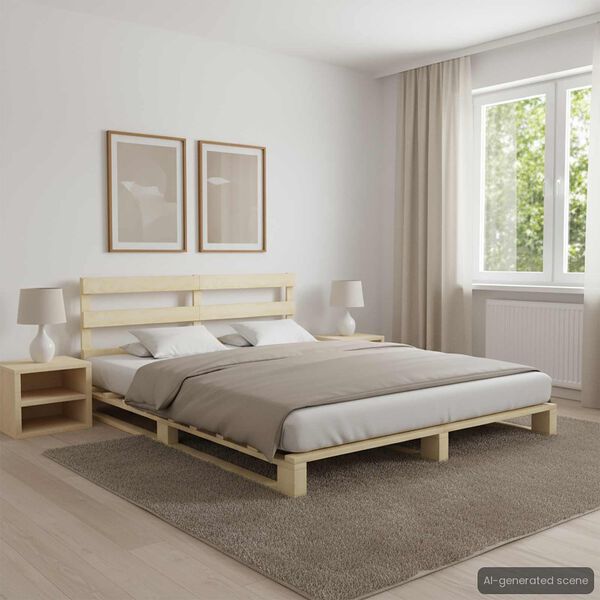 vidaXL Palettenbett Massivholz Kiefer 160&times;200 cm