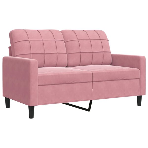 vidaXL 2-Sitzer-Sofa Rosa 120 cm Samt