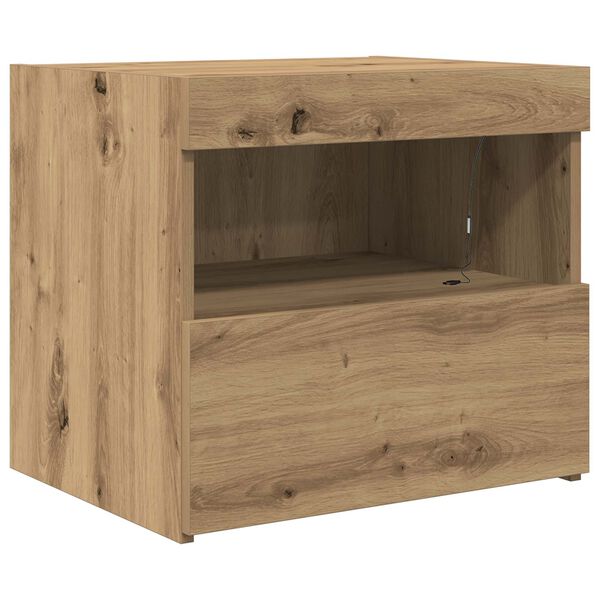 vidaXL Nachttisch Artisan-Eiche 50 x 40 x 45 cm Holzwerkstoff