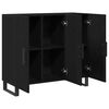 vidaXL Sideboard Schwarz Eichen-Optik 90 x 34 x 80 cm Holzwerkstoff