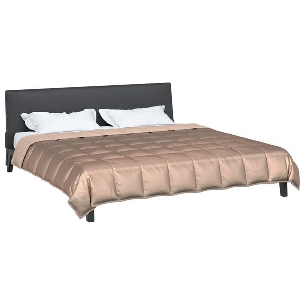 vidaXL Sommerdecke Gold 220 x 260 cm Satin und Mikrofaser