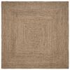 vidaXL Bereichsteppich Nat&uuml;rlich und Schwarz 300 x 300 cm Jute