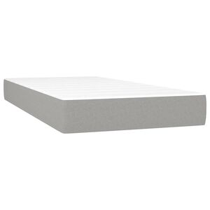 vidaXL Taschenfederkernmatratze Mittel Hellgrau 100x190x20 cm Stoff