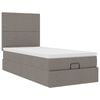 vidaXL Ottoman-Bett mit Matratze & LEDs Taupe 80x200 cm Stoff