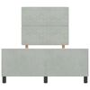 vidaXL Boxspringbett mit Kopfteil Hellgrau 120 x 200 cm Samt